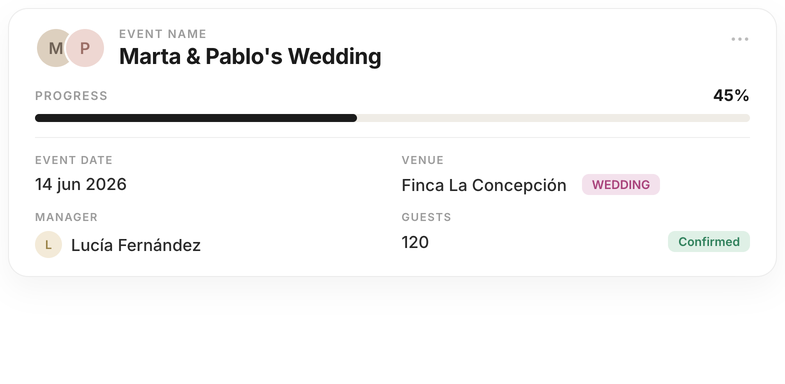 Event card in the Hubents app